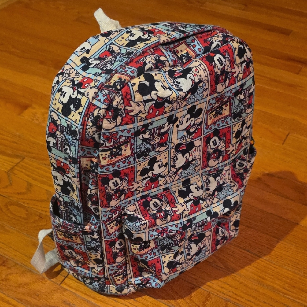 Disney Backpack - Mickey And Minnie Mouse Canvas Backpack - Picture 1 of 15